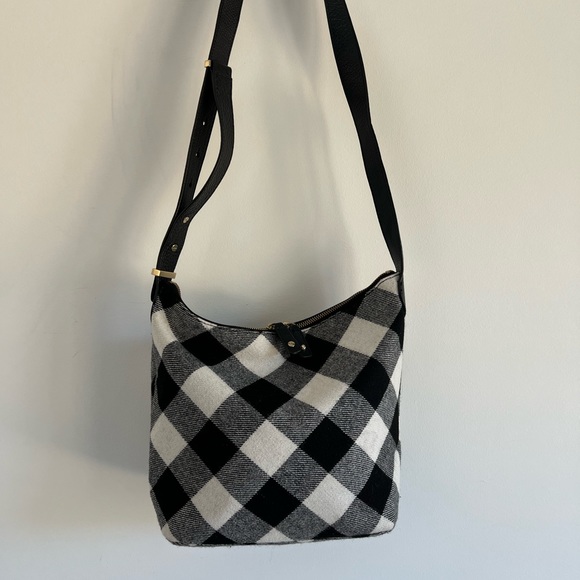 Talbots crossbody satchel style bag buffalo plaid - Picture 4 of 13